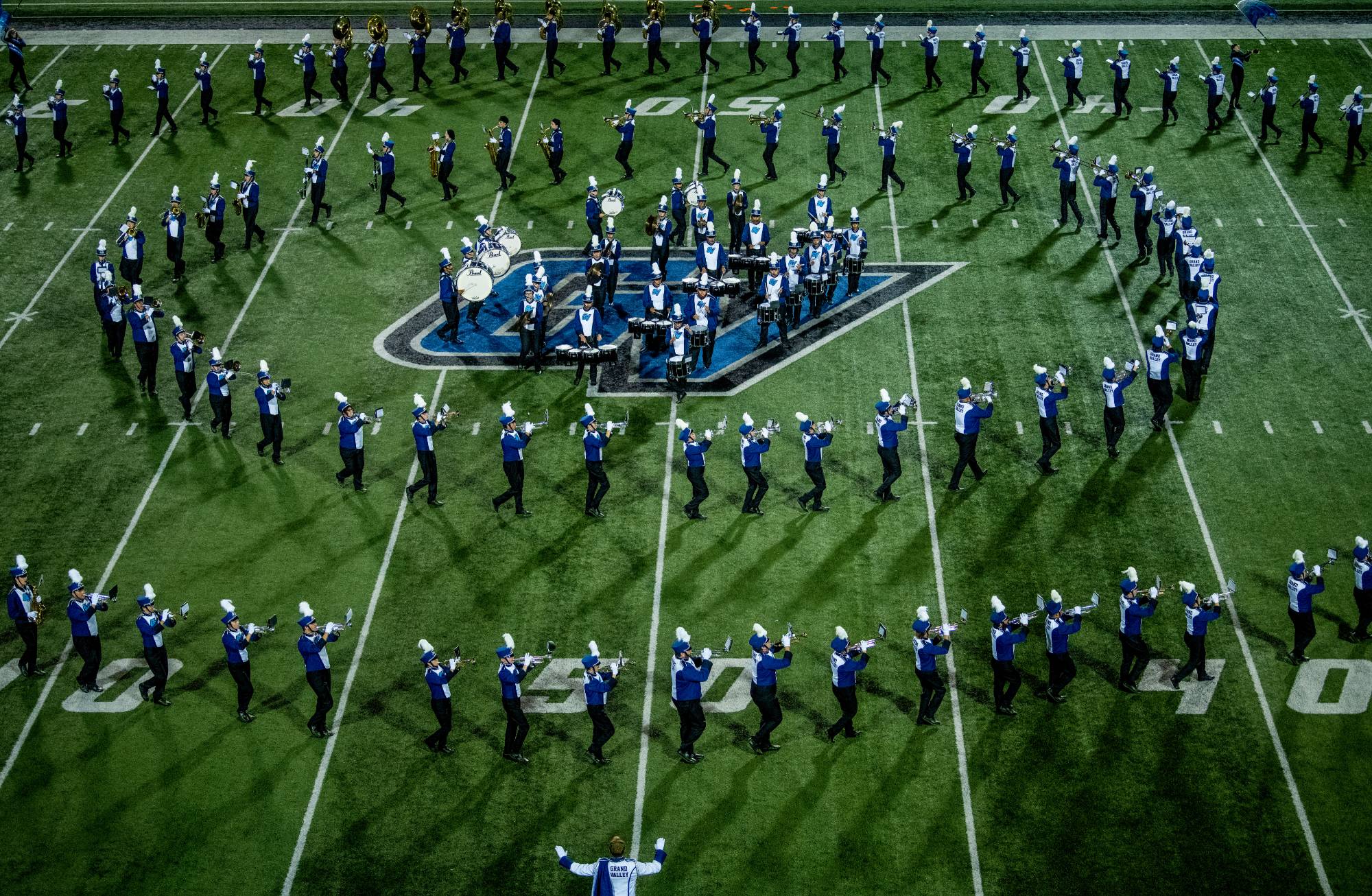 GVSU Marching Band at first home football game.